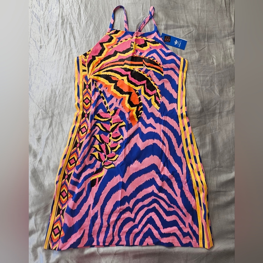 Adidas Colorful Zebra Print Dress